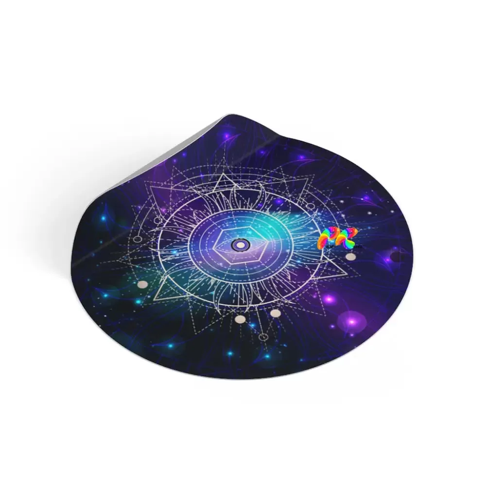 Galaxy Round Vinyl Stickers