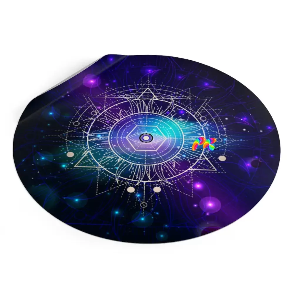 Galaxy Round Vinyl Stickers