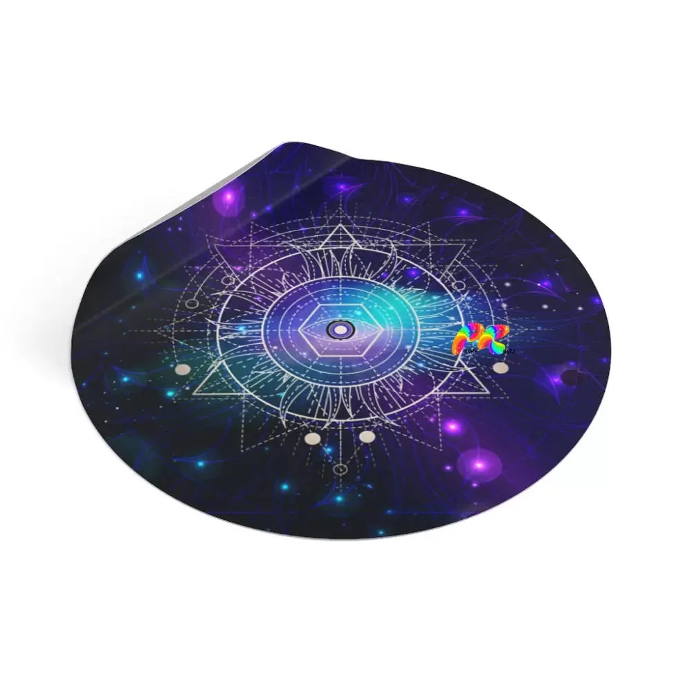 Galaxy Round Vinyl Stickers