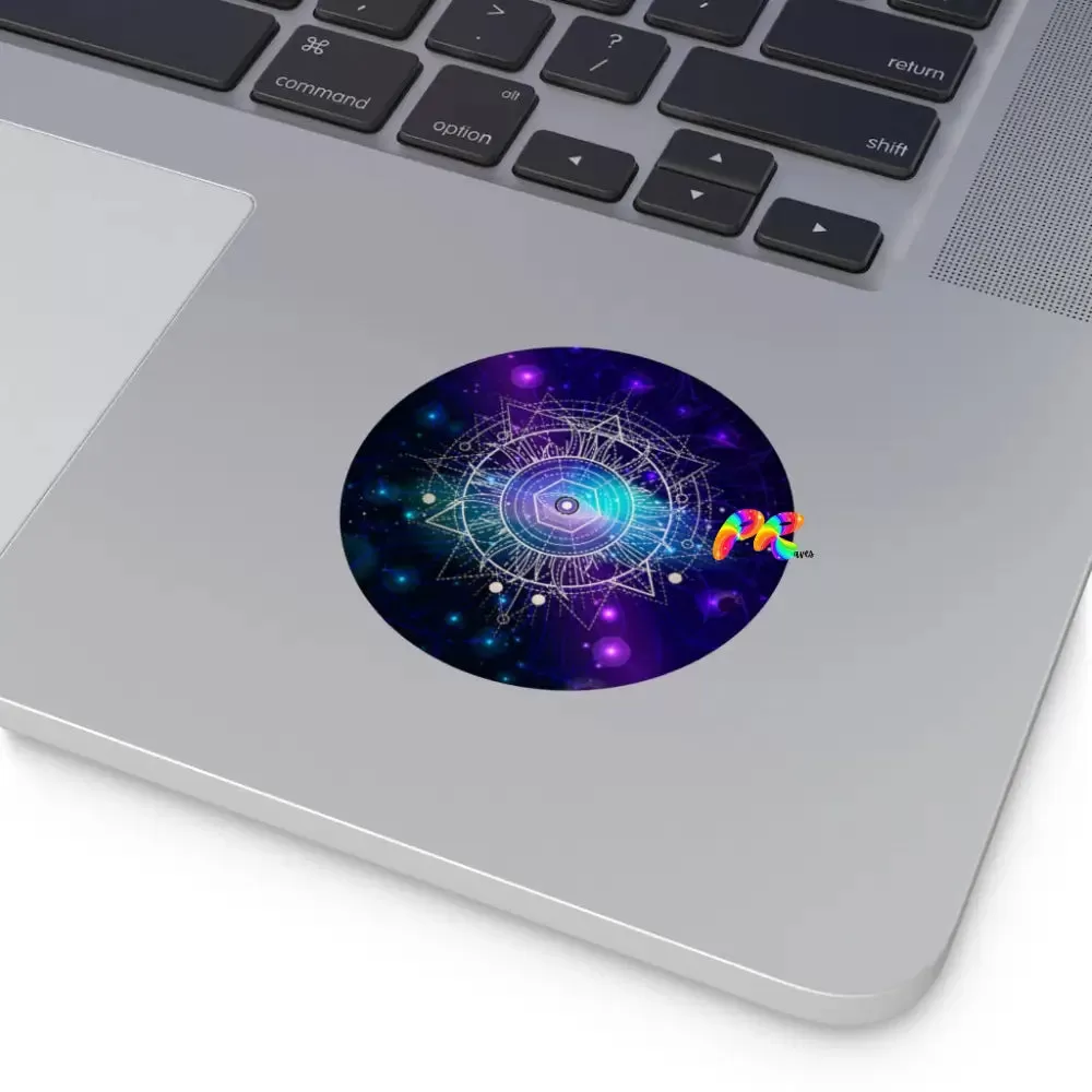 Galaxy Round Vinyl Stickers