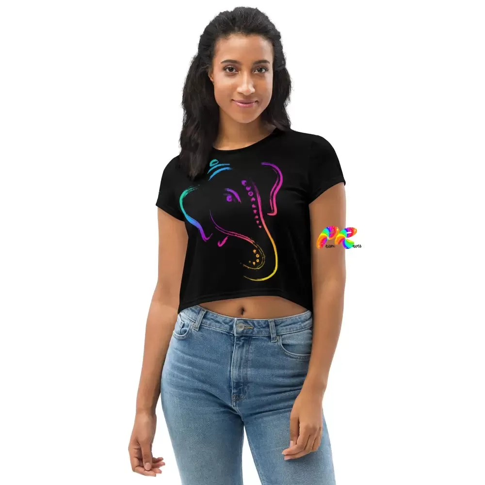 Ganesha Cropped T-Shirt