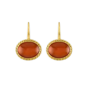 Garnet Chorda Hook Earrings