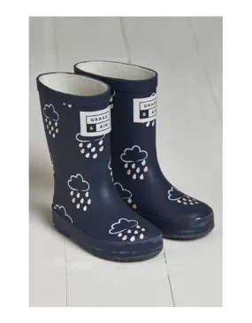 GRASS & AIR - Infant Colour Changing Wellies Navy