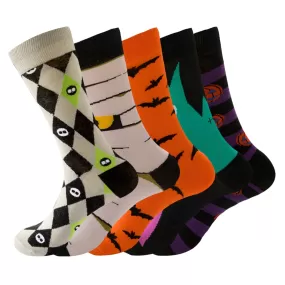 HALLOWEEN  MONSTER JACQUARD SOCK-5 PACKS