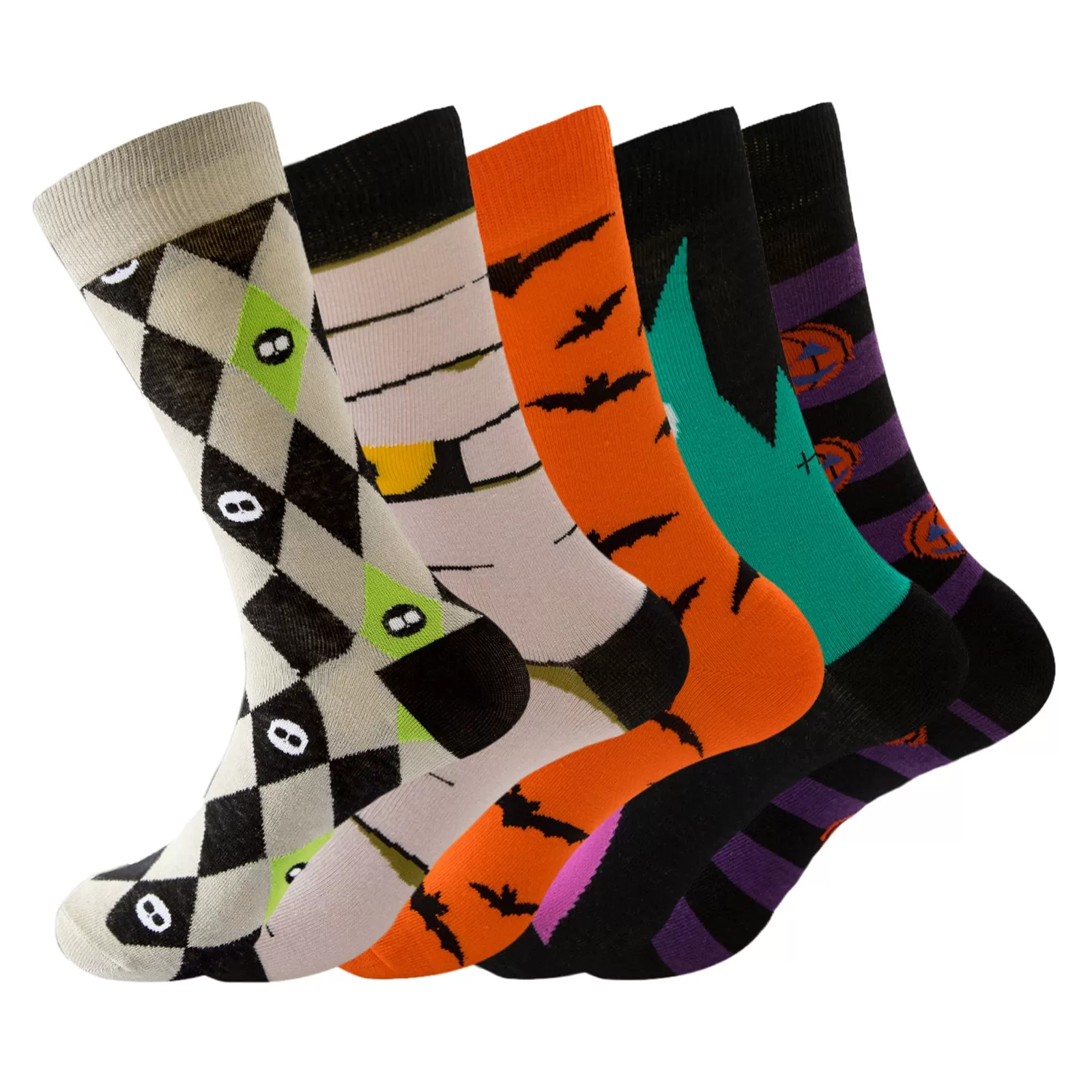 HALLOWEEN  MONSTER JACQUARD SOCK-5 PACKS