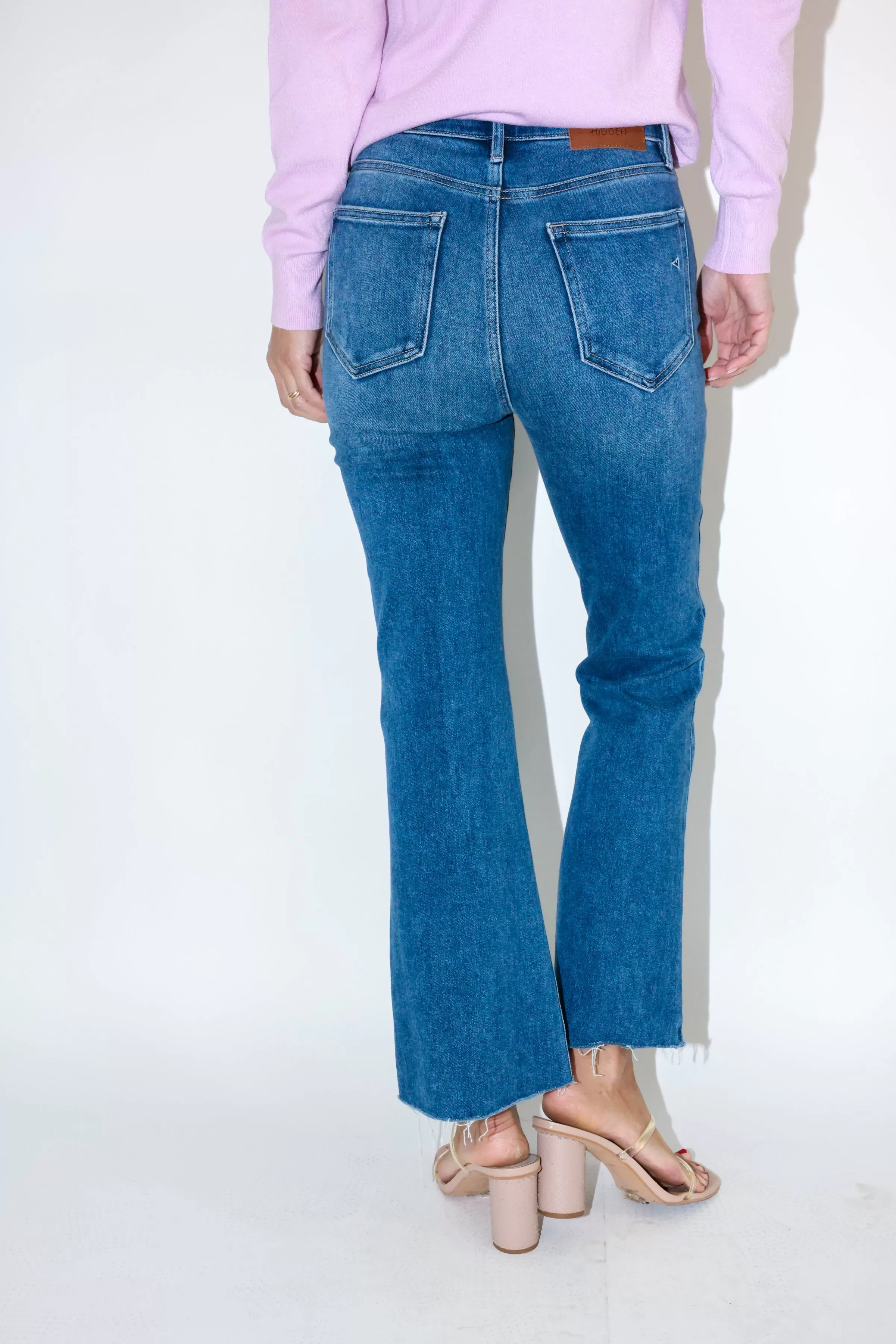 Happi High Rise Crop Flare Jean