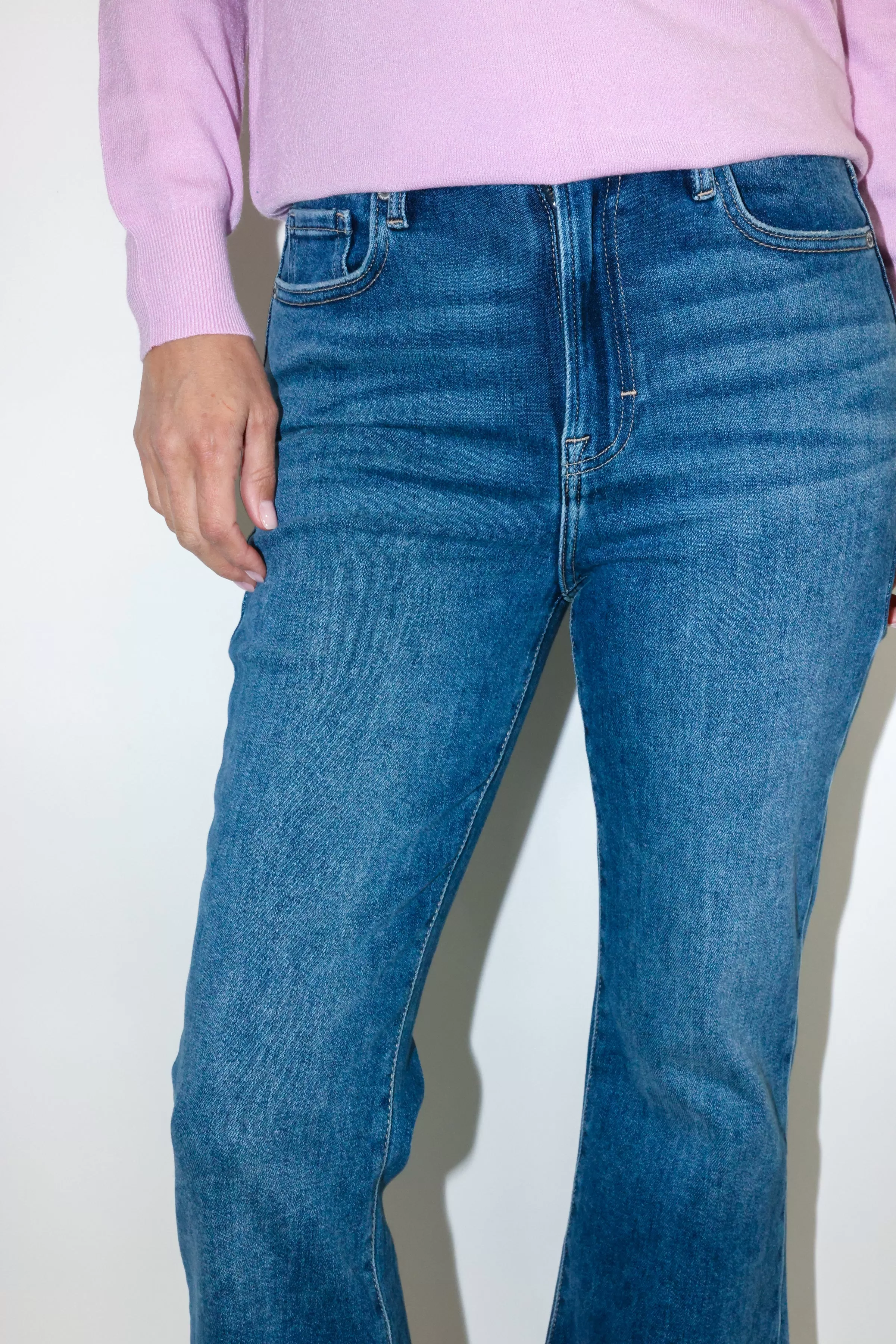 Happi High Rise Crop Flare Jean