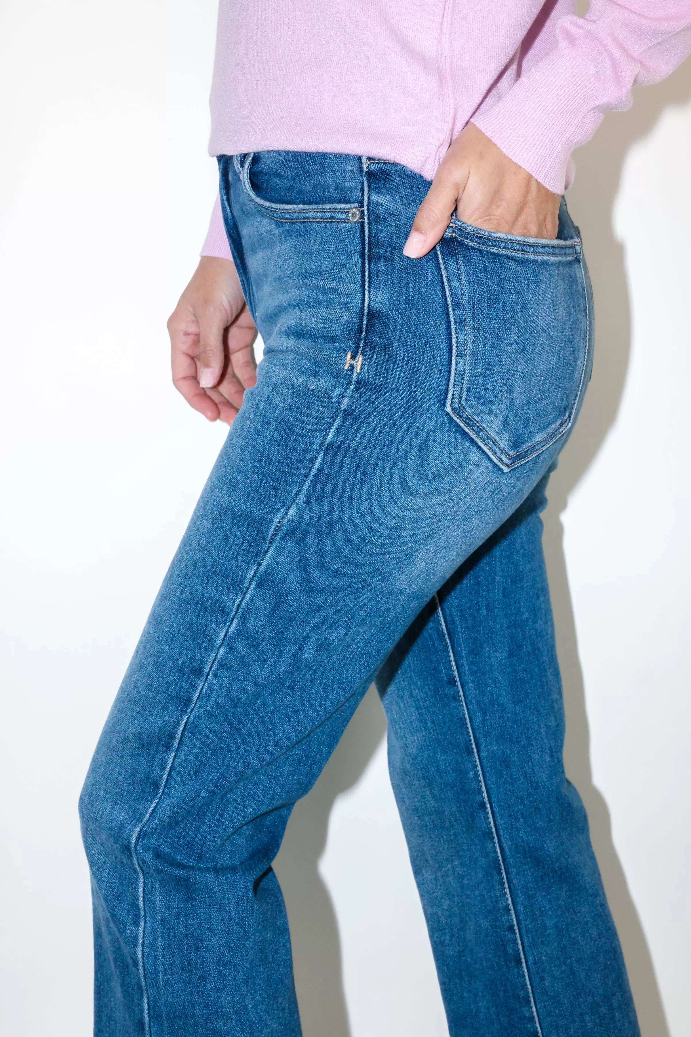 Happi High Rise Crop Flare Jean