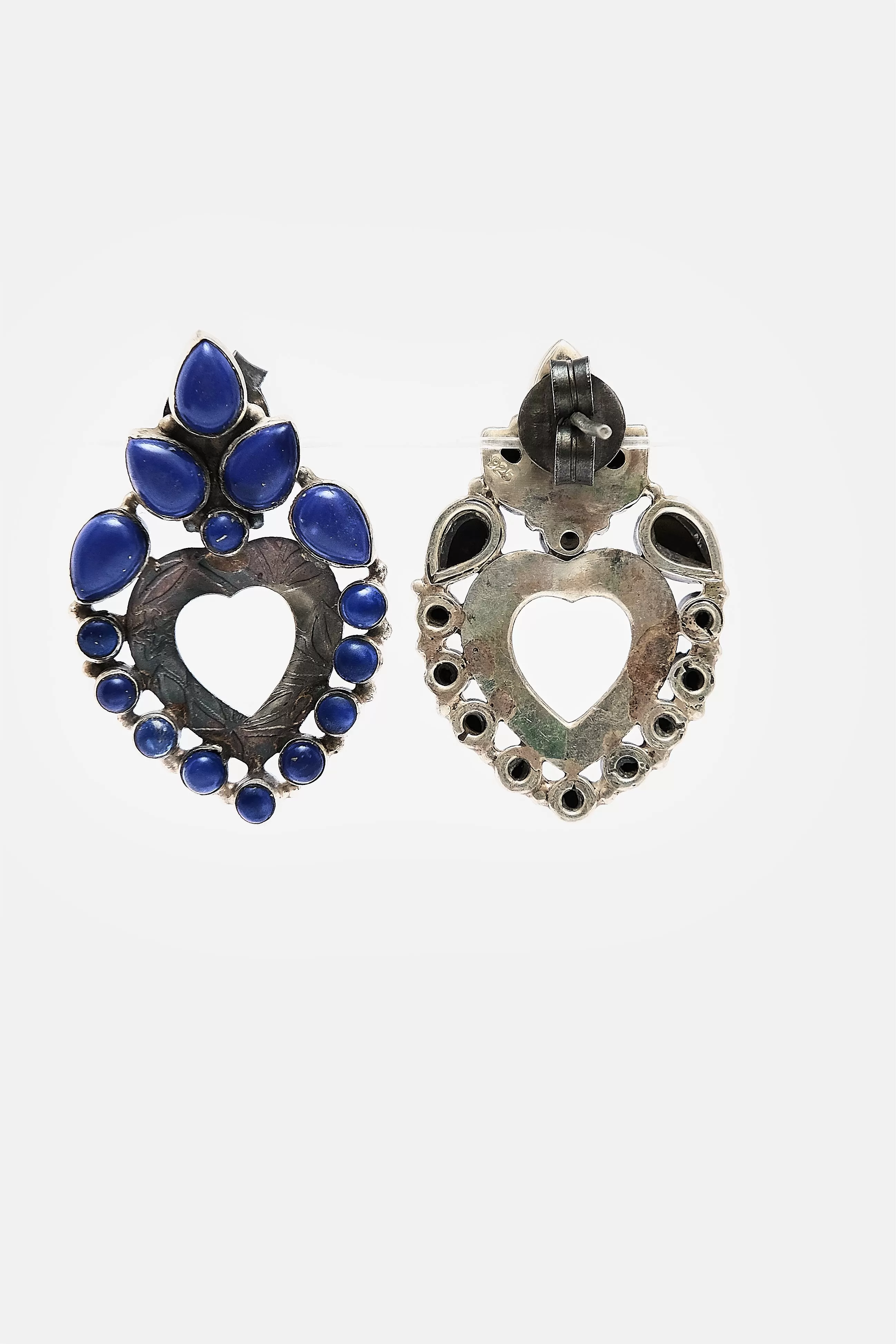 Heart Shaped Blue Colour Earring