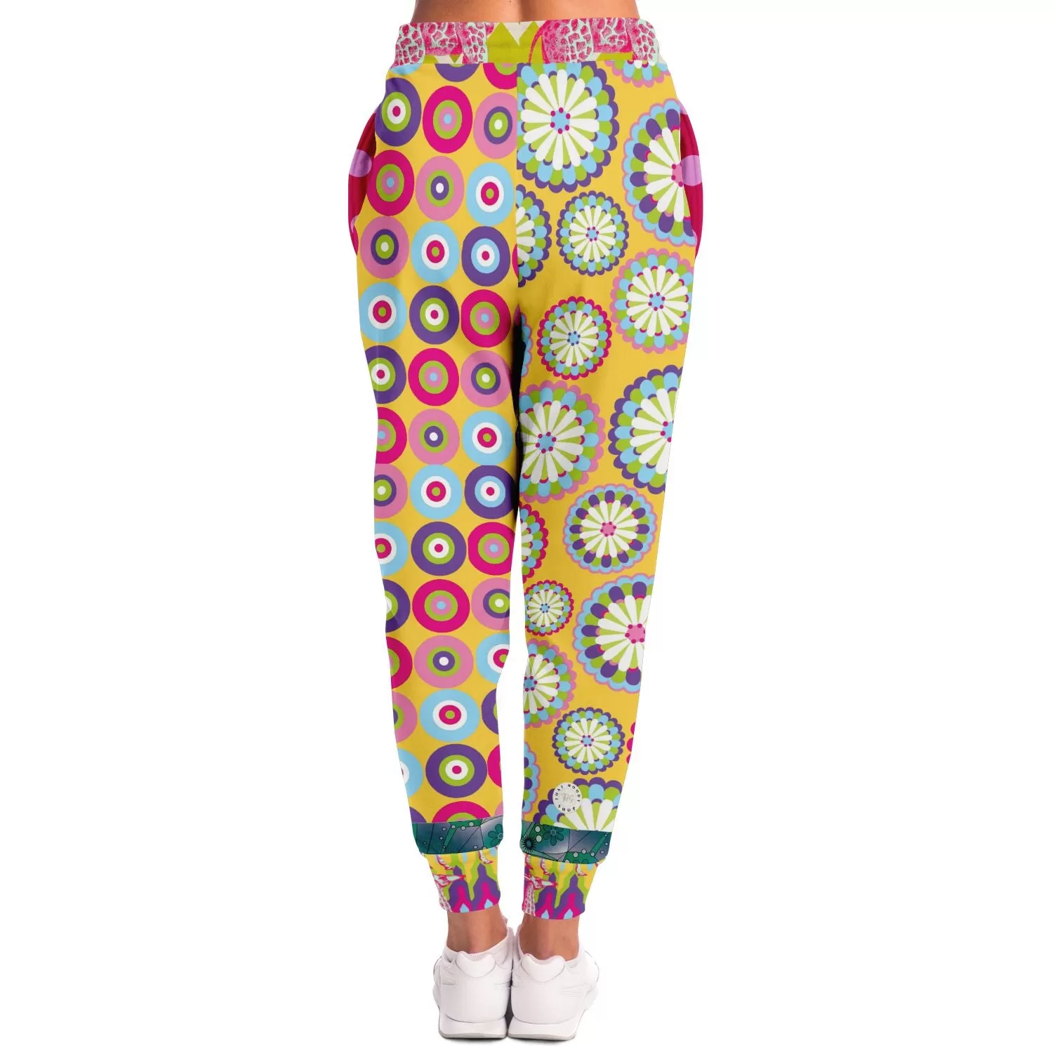 Hello Janis! Yellow Geo Print Unisex Fleece Joggers