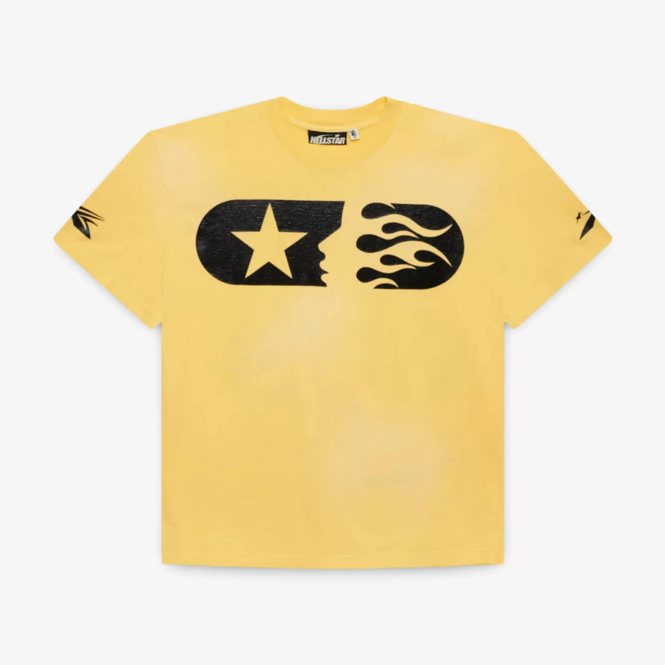 Hellstar Sports T-Shirt 'Marathon' Washed Yellow SS24