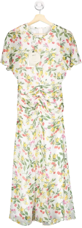 Hobbs White Tegan Silk Dress UK 6