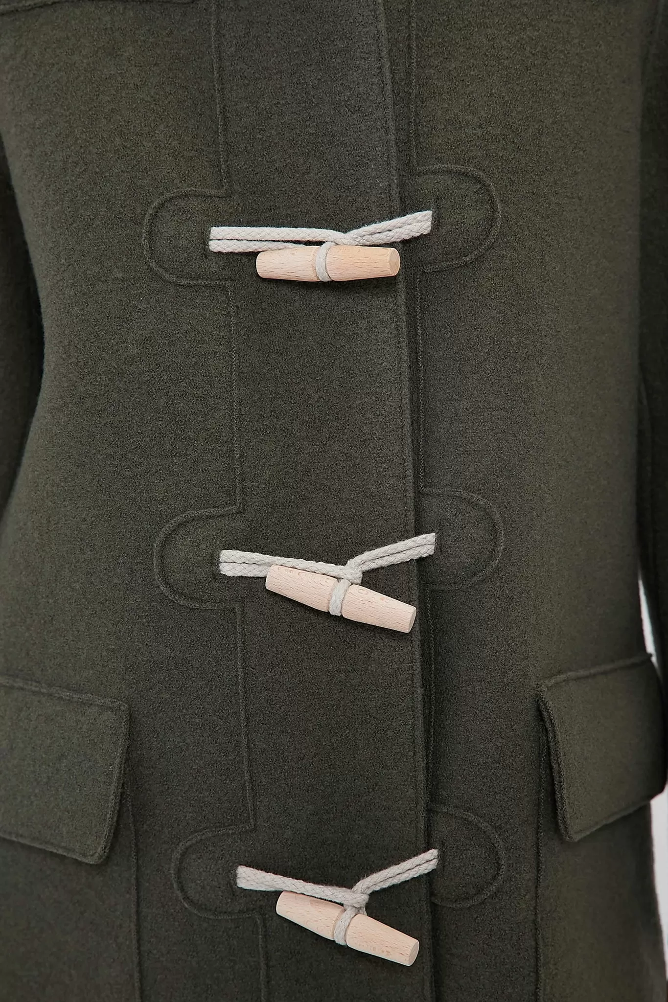 Hunting Green Duffle Boiled Wool Coat