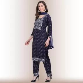 Indian Pant Suit With Resham Embroidery