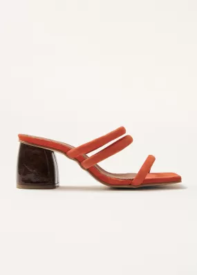 Indiana Pomelo Orange Leather Sandals