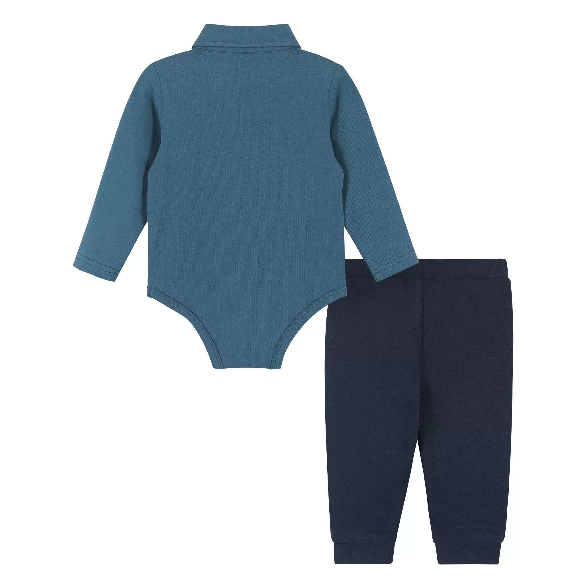 Infant Teal Suspender Shirtzie Set  | Aqua