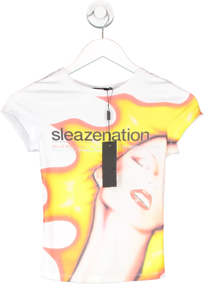 Jaded London Multicoloured Graphic Baby Tee UK XS