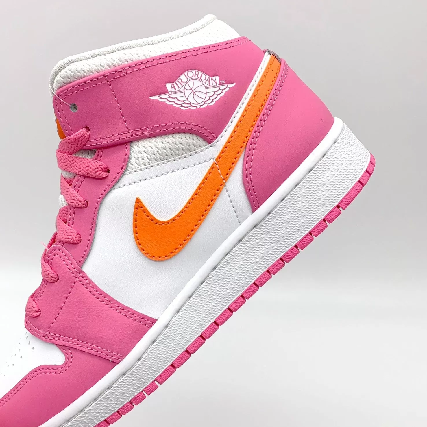 Jordan 1 Mid Pinksicle Safety Orange