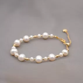 JULIET Gold Beaded Pearl Bracelet