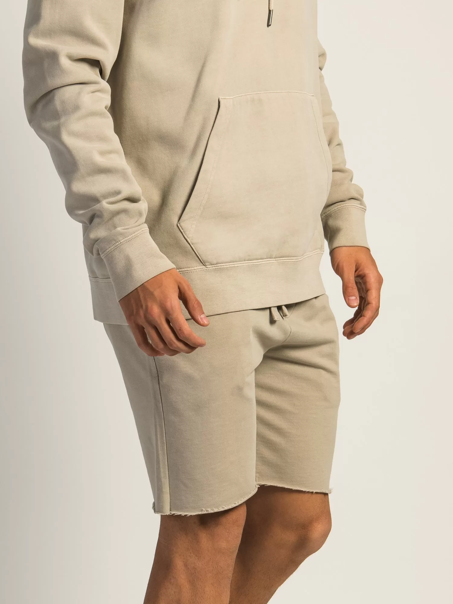 KOLBY GARMENT DYE FRENCH TERRY JOG SHORT - OATMEAL