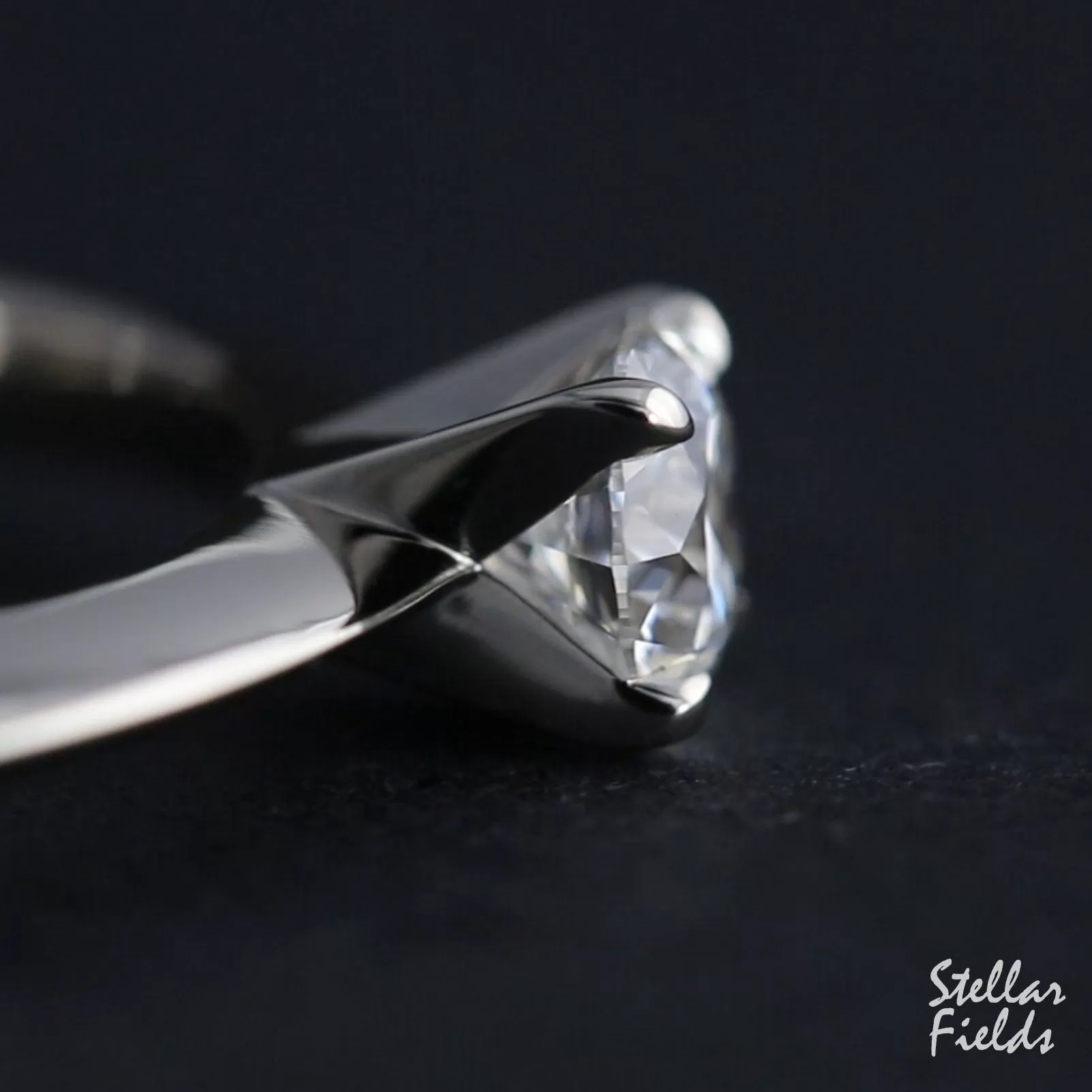 Lab Diamond Solitaire Prong Engagement Ring