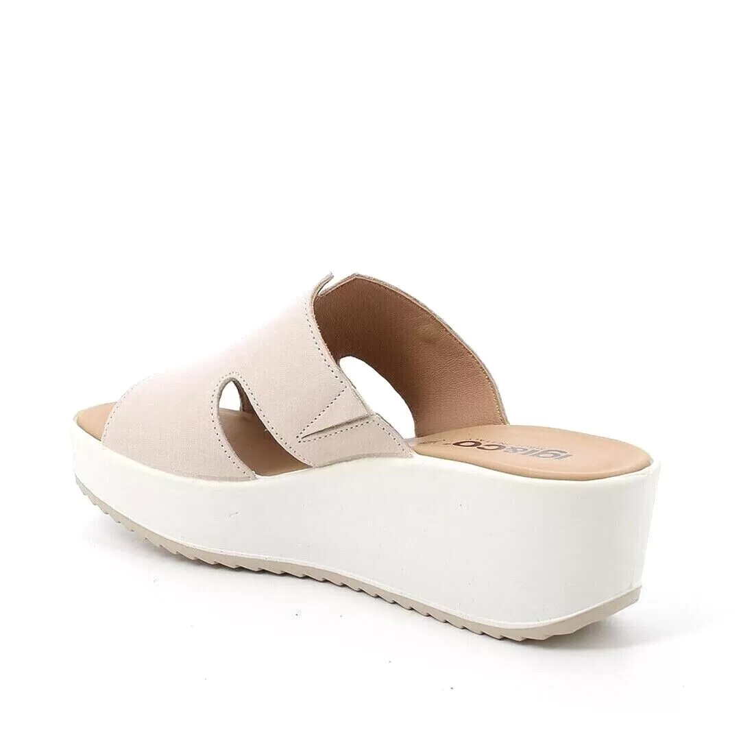 Ladies IGI & Co Sandals Cream Mule Chunky Platform 5668611 sale