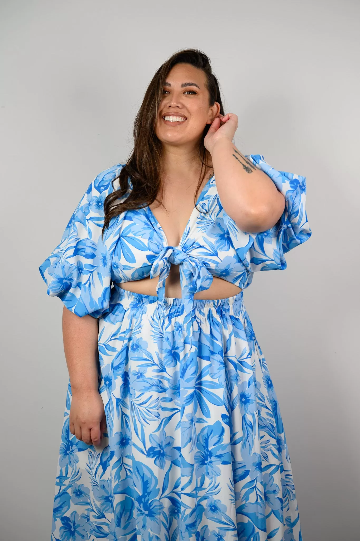 Leilani dress - Ocean floral