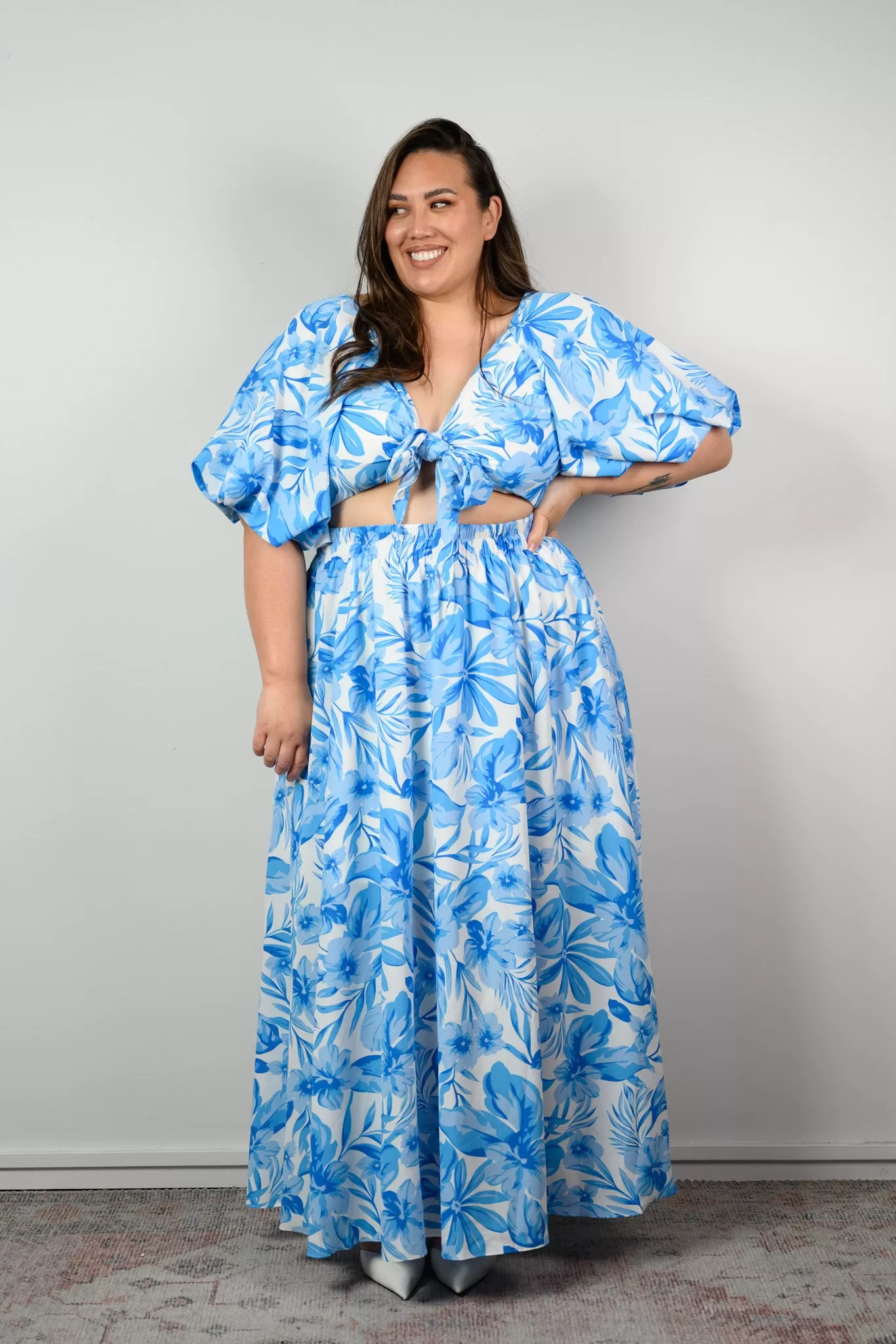 Leilani dress - Ocean floral