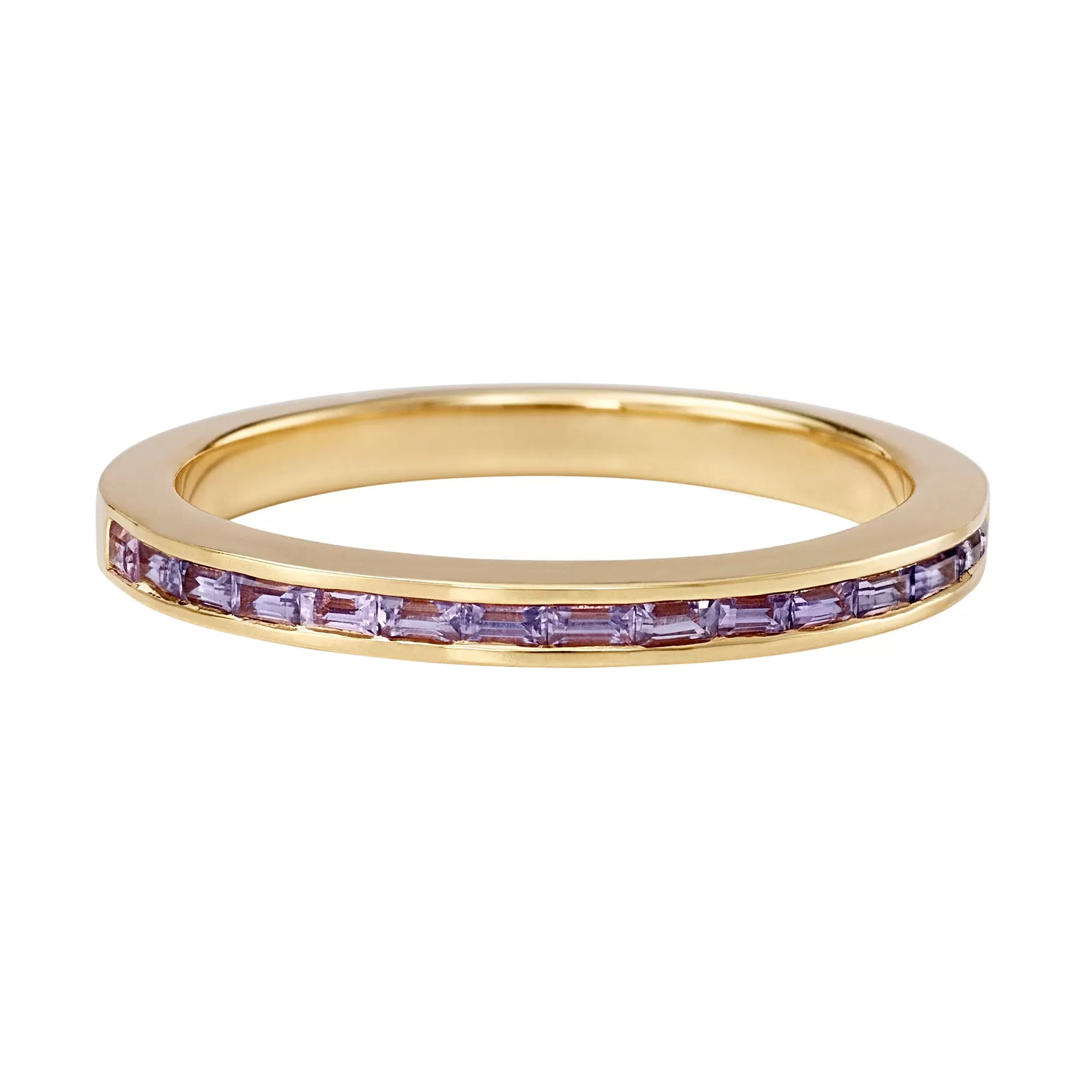 Lilac Sapphire Baguette Eternity Band