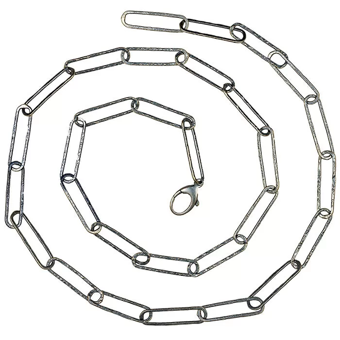 Long Oval Link Silver Chain 20