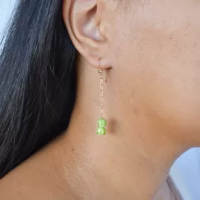 Long Paperclip Double Pakalana Earrings