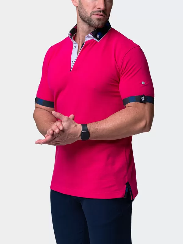 Maceoo Short-Sleeve Polos | Polo Mozartsolidskull Fuchsia Pink