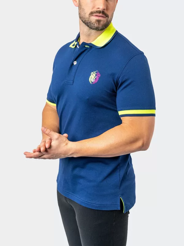 Maceoo Stretch Short-Sleeve Polos | Polo TipDelhi Navy