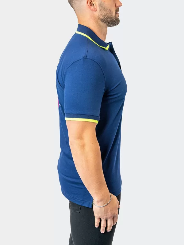 Maceoo Stretch Short-Sleeve Polos | Polo TipDelhi Navy