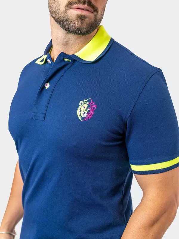 Maceoo Stretch Short-Sleeve Polos | Polo TipDelhi Navy