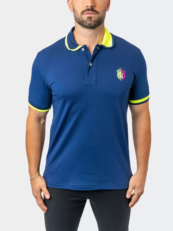 Maceoo Stretch Short-Sleeve Polos | Polo TipDelhi Navy