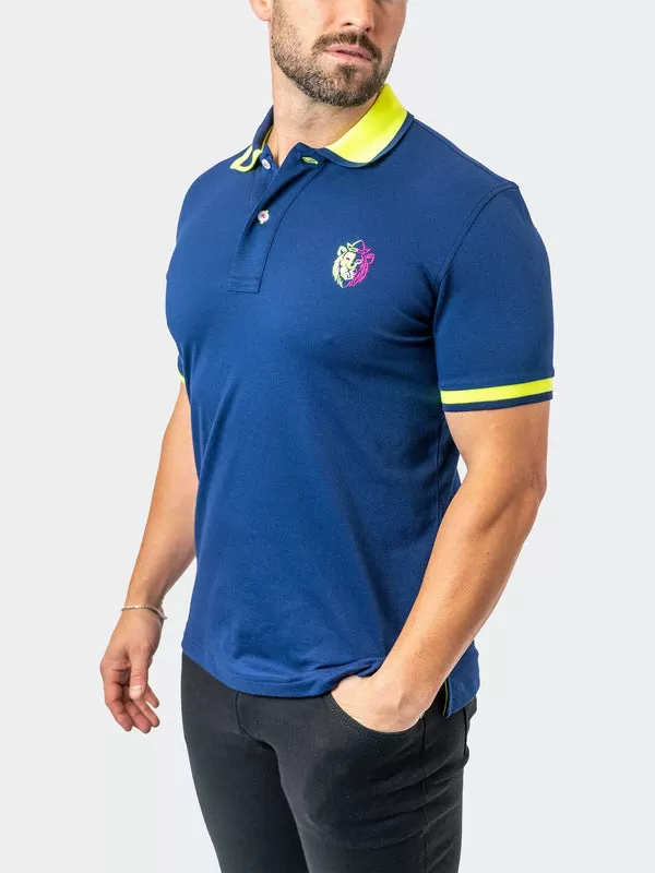 Maceoo Stretch Short-Sleeve Polos | Polo TipDelhi Navy