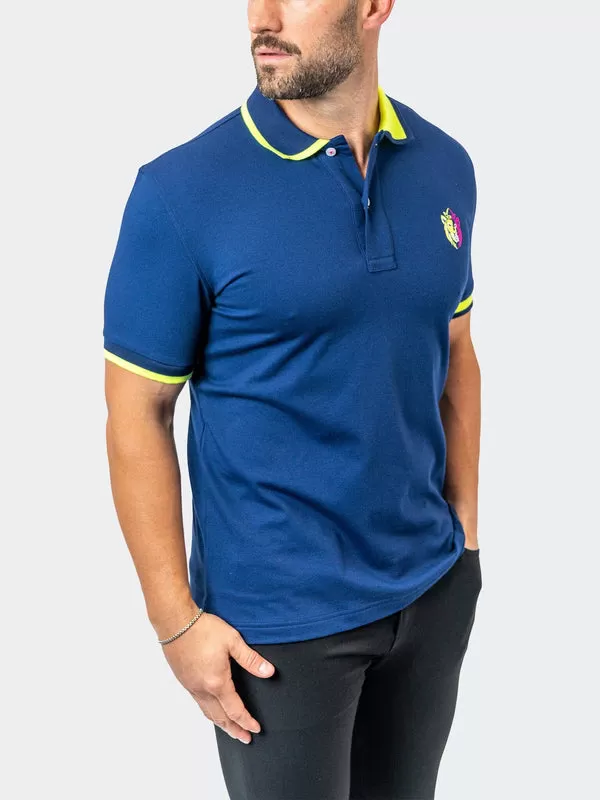 Maceoo Stretch Short-Sleeve Polos | Polo TipDelhi Navy