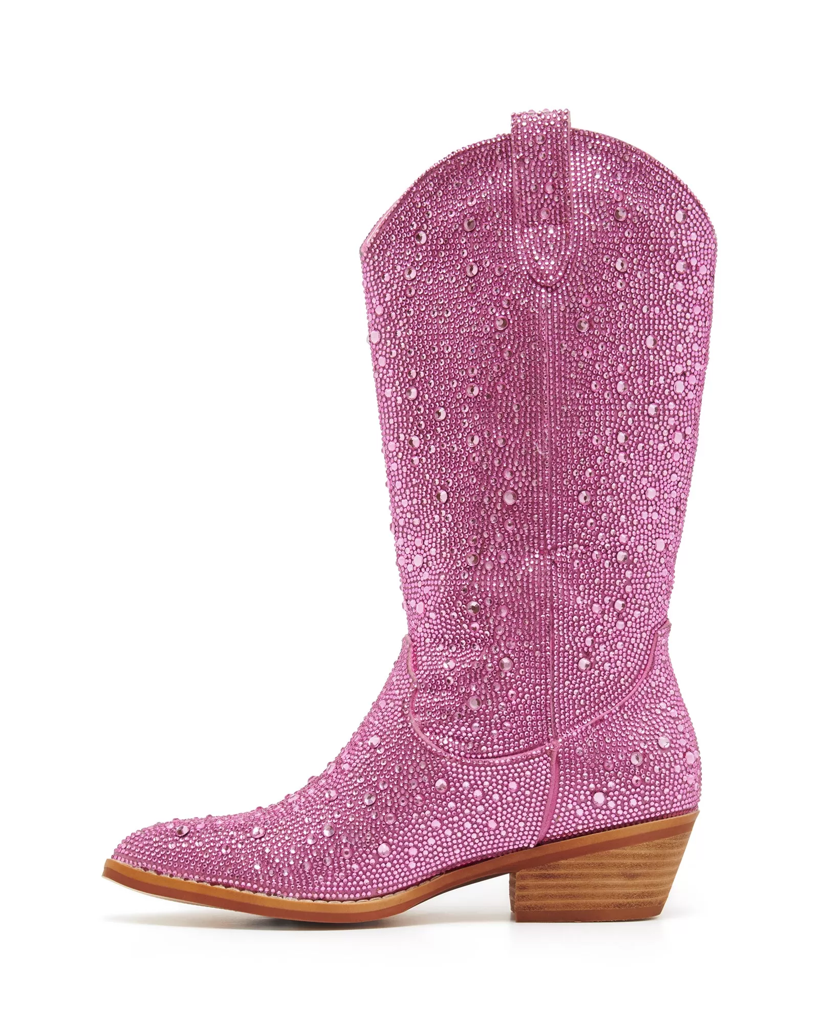 Majesty Cowboy Boot Pink Rhinestones