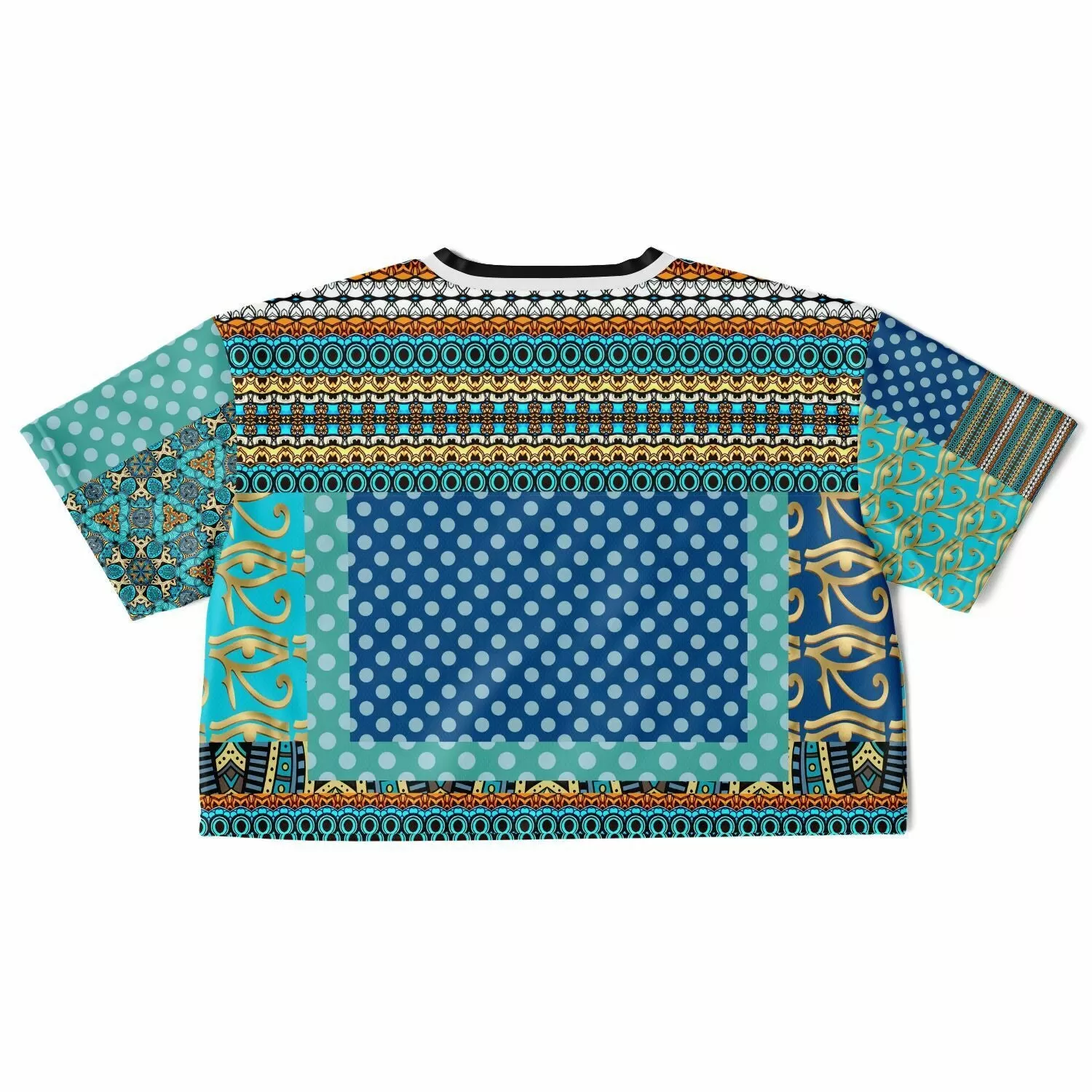 Many Blessings Patchwork Print Crop Jersey