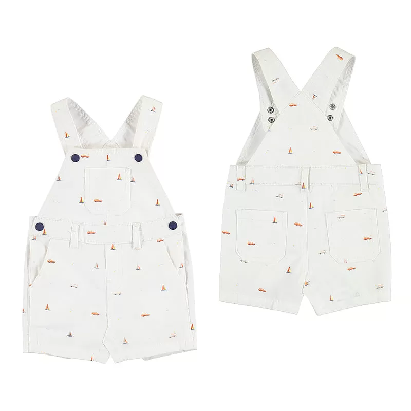 Mayoral Baby Twill Short Overalls_ Off White 1656-10