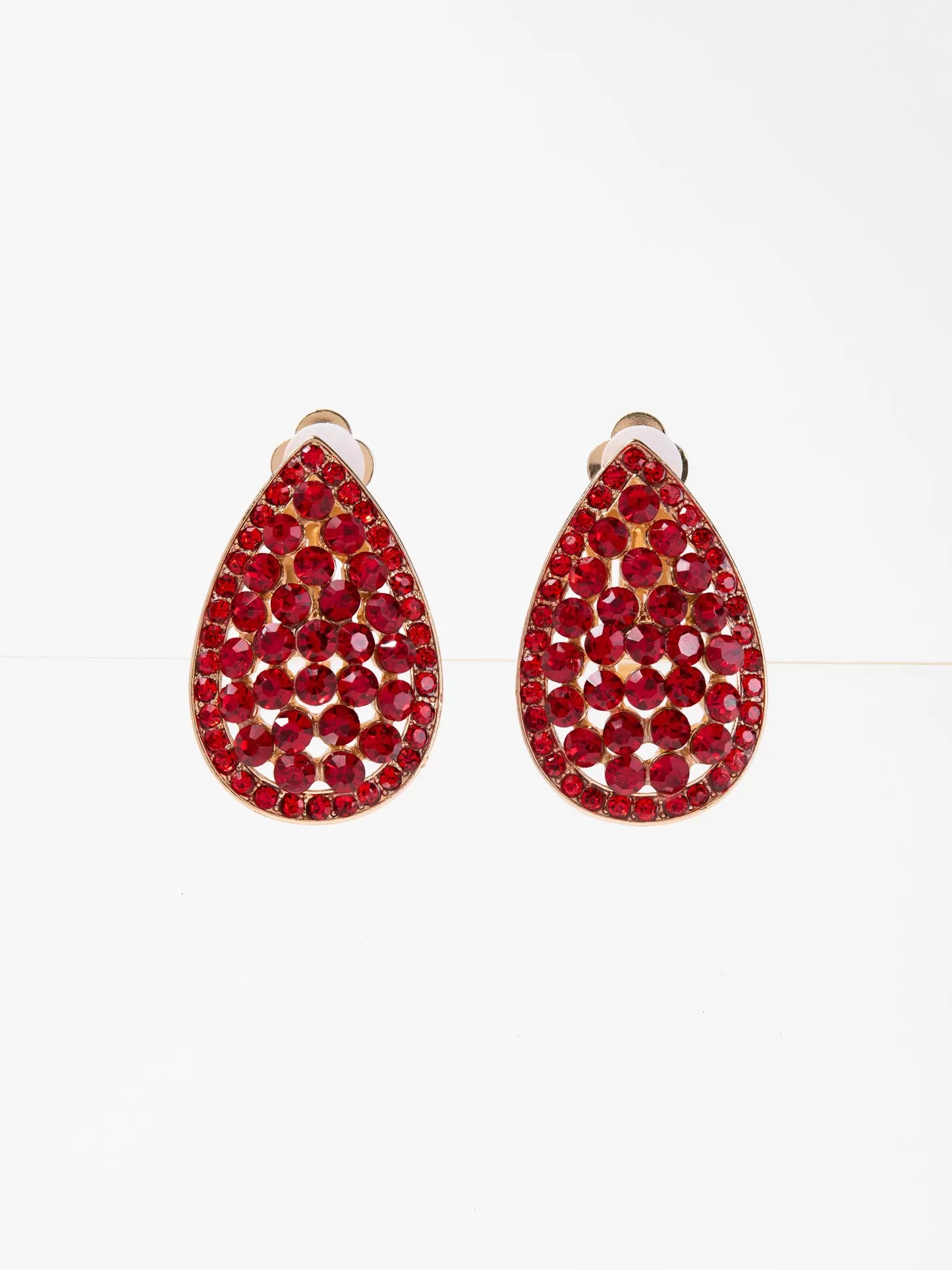 Melinda Rhinestone Clip-On Earrings