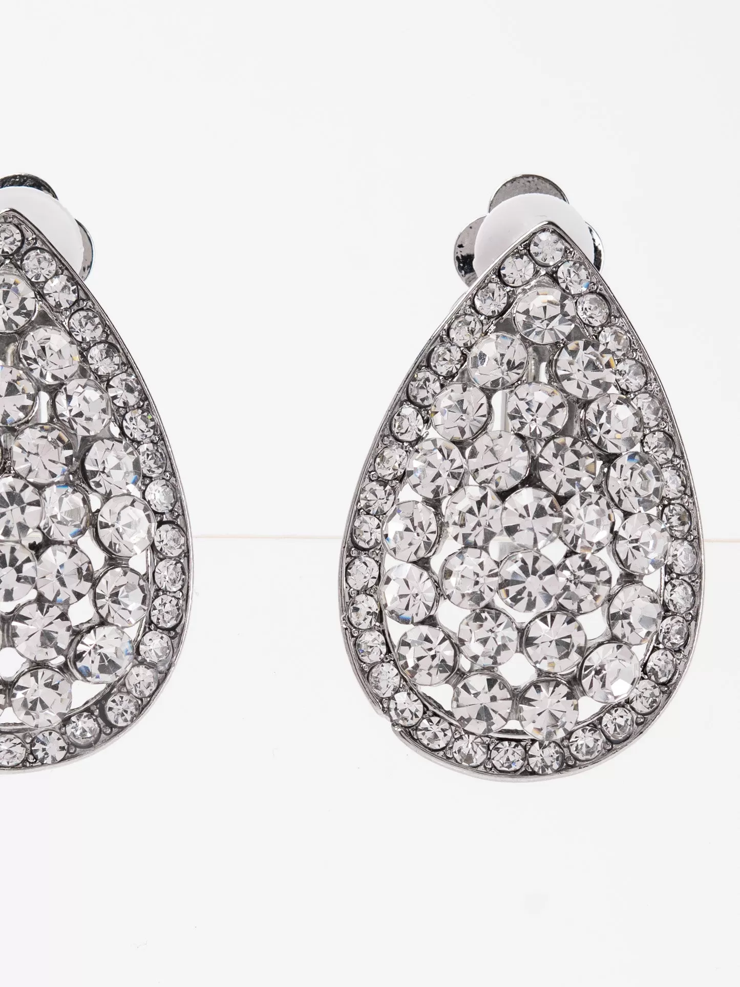 Melinda Rhinestone Clip-On Earrings