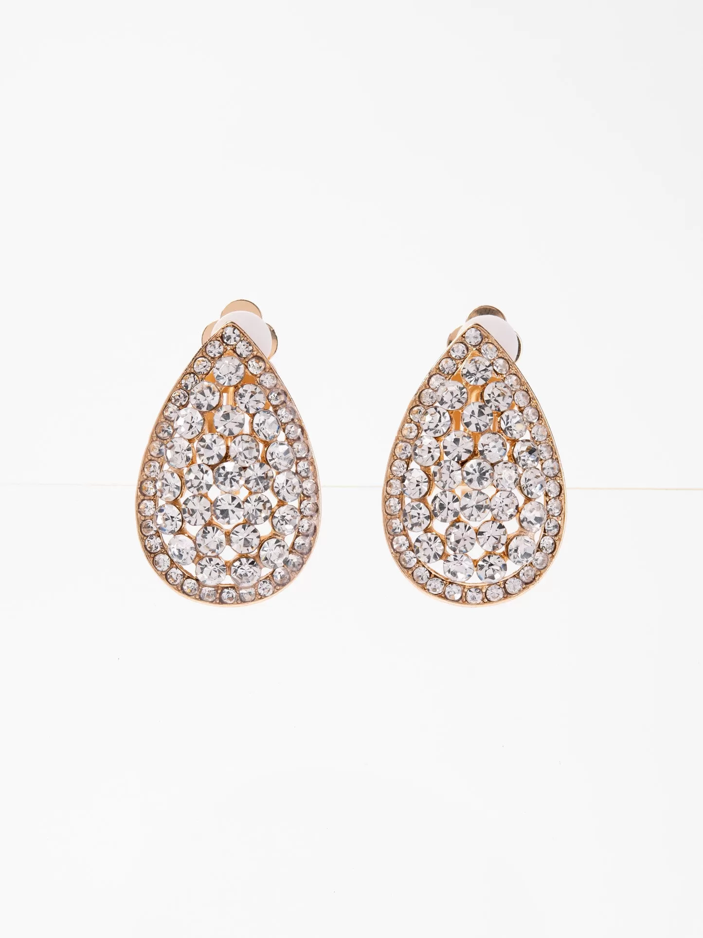 Melinda Rhinestone Clip-On Earrings