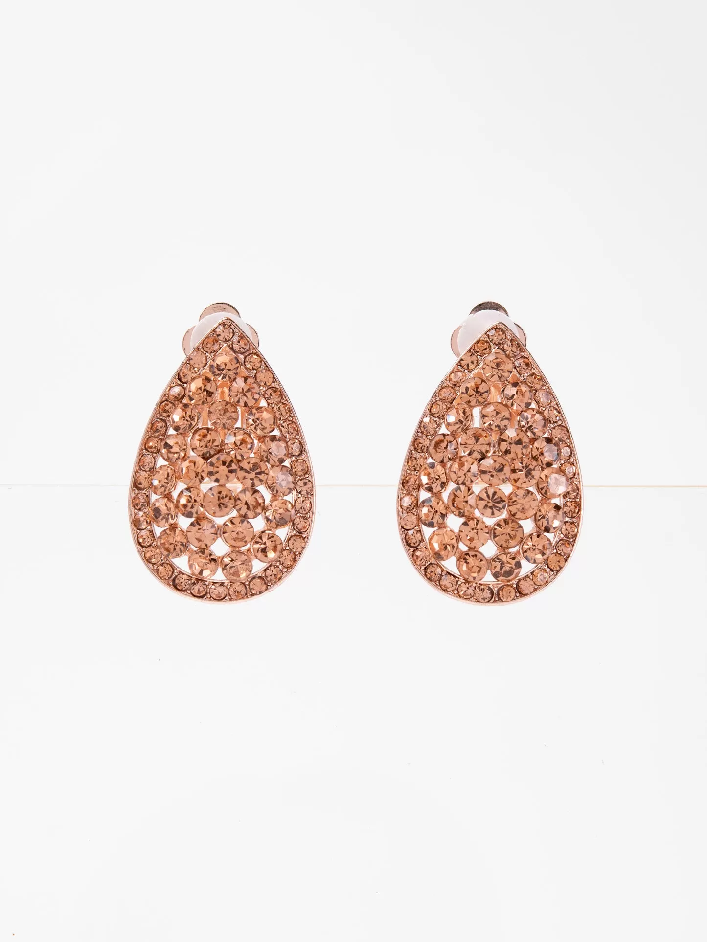 Melinda Rhinestone Clip-On Earrings