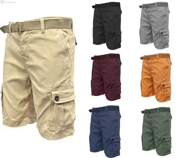 Men's Cargo Shorts With Belt