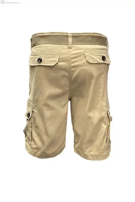 Men's Cargo Shorts With Belt