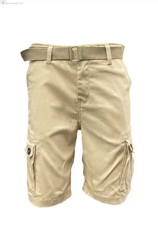 Men's Cargo Shorts With Belt