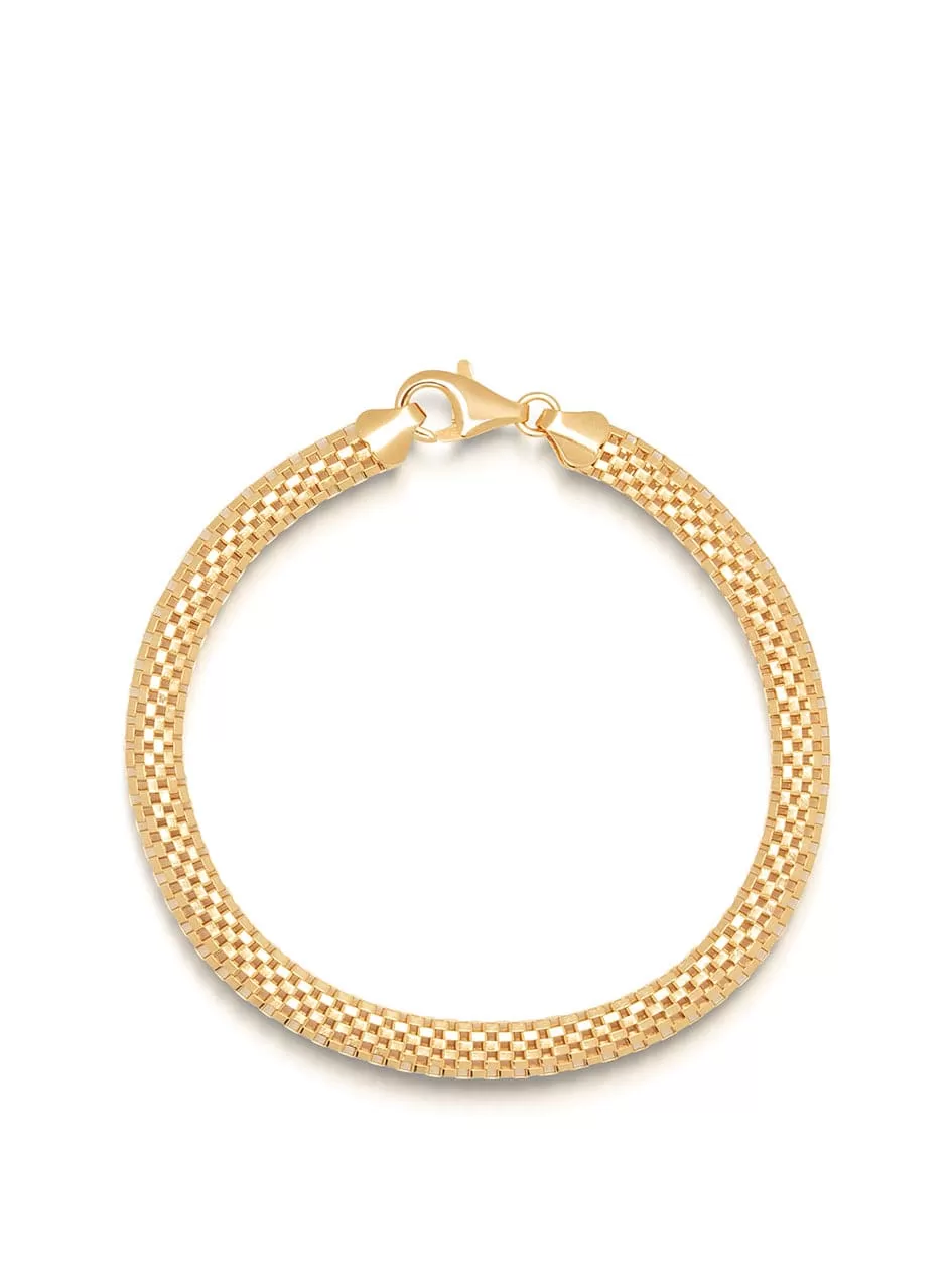 Men's Gold Woven Chain Bracelet