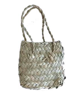 Mini Flax Kete Bag 7 x 7 cm